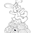 Dibujo Conejo de Pascua pintado por TJTRDSEKLIO