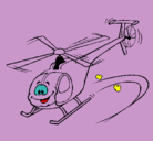 Dibujo Helicóptero pintado por Ester