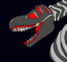 Dibujo Esqueleto tiranosaurio rex pintado por pyky