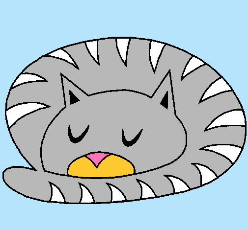 Dibujo Gato durmiendo pintado por DANYARIEL