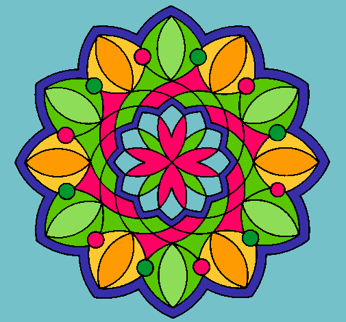 Dibujo Mandala 20 pintado por blanca