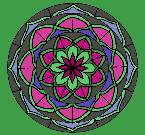 Dibujo Mandala 6 pintado por blanca