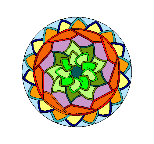 Dibujo Mandala 1 pintado por Alzina