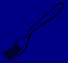 Dibujo Tenedor pintado por tenedor