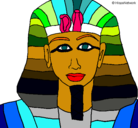 Dibujo Tutankamon pintado por milena109