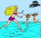 Dibujo Barbie de regreso a la playa pintado por amalia