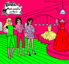 Dibujo Barbie mirando vestidos pintado por YESSIMAR
