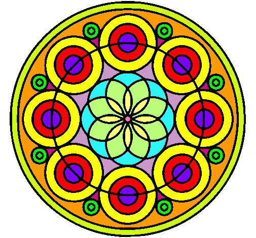 Dibujo Mandala 35 pintado por MARTI-CATA