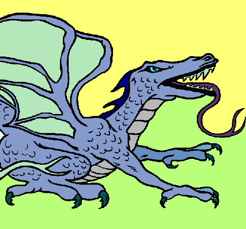 Dibujo Dragón réptil pintado por tkmlamejor
