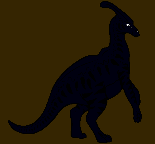 Dibujo Parasaurolofus con rayas pintado por benjita23