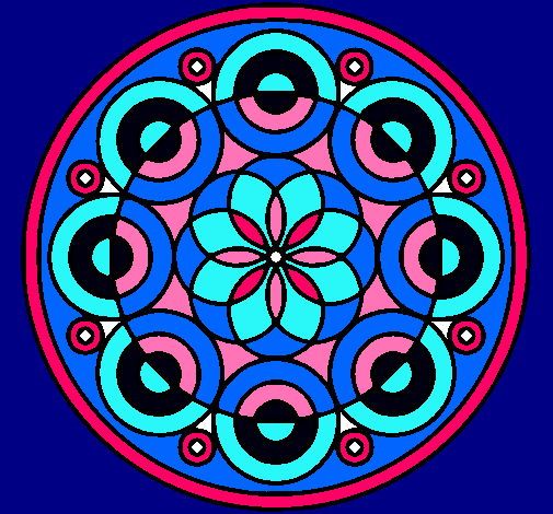 Dibujo Mandala 35 pintado por blanca