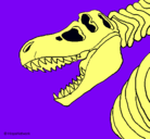 Dibujo Esqueleto tiranosaurio rex pintado por well 