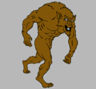 Dibujo Hombre lobo pintado por TDWT