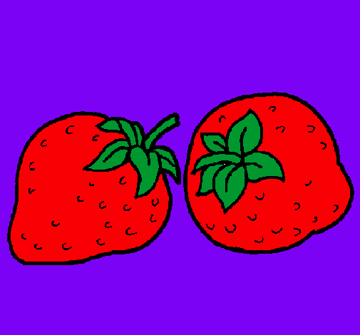 Dibujo fresas pintado por vivian