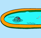 Dibujo Pelota en la piscina pintado por fotrio7