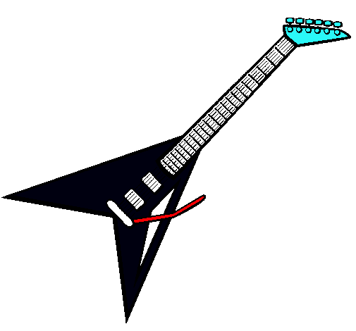 Dibujo Guitarra eléctrica II pintado por piojito