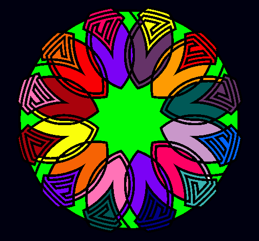 Dibujo Mandala 37 pintado por amalia