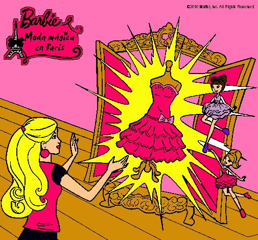 Dibujo El vestido mágico de Barbie pintado por violet265