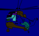 Dibujo Helicóptero al rescate pintado por mariclaudia