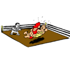 Dibujo Lucha en el ring pintado por Tayib