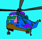 Dibujo Helicóptero al rescate pintado por miguelin