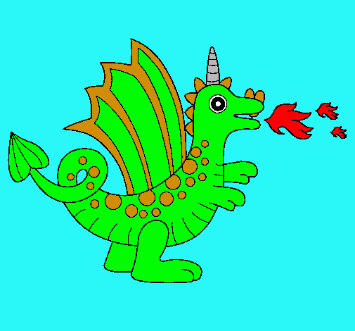 Dibujo Dragón alegre II pintado por elena22