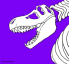 Dibujo Esqueleto tiranosaurio rex pintado por Evii