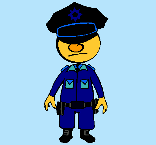 Dibujo Policía pintado por joelin