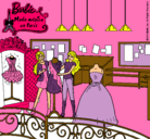 Dibujo Barbie en la tienda pintado por kelymar