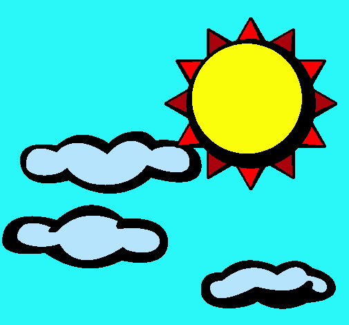 Dibujo Sol y nubes 2 pintado por Enric