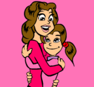 Dibujo Madre e hija abrazadas pintado por julissa10