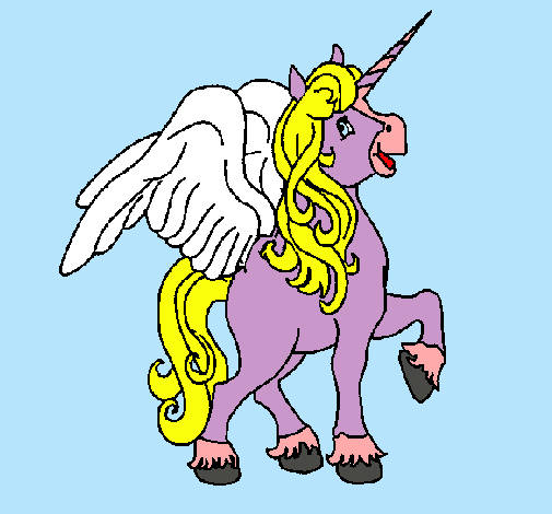 Dibujo Unicornio con alas pintado por SuPeRnErEa