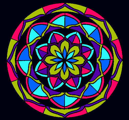 Dibujo Mandala 6 pintado por blanca