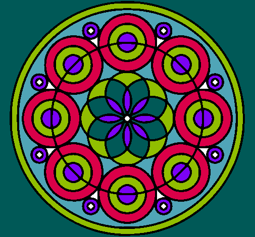 Dibujo Mandala 35 pintado por blanca