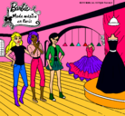 Dibujo Barbie mirando vestidos pintado por potatopexugon56