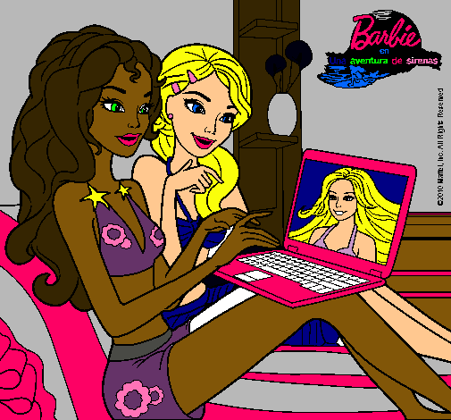 Dibujo Barbie chateando pintado por Wambie