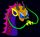 Dibujo Cabeza de dragón pintado por tkmlamejor