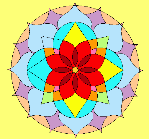 Dibujo Mandala 14 pintado por dian