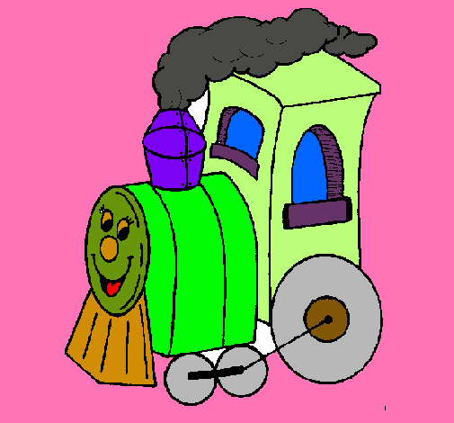 Dibujo Tren pintado por j0natan