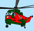 Dibujo Helicóptero al rescate pintado por rescue