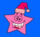 Dibujo estrella de navidad pintado por 55233