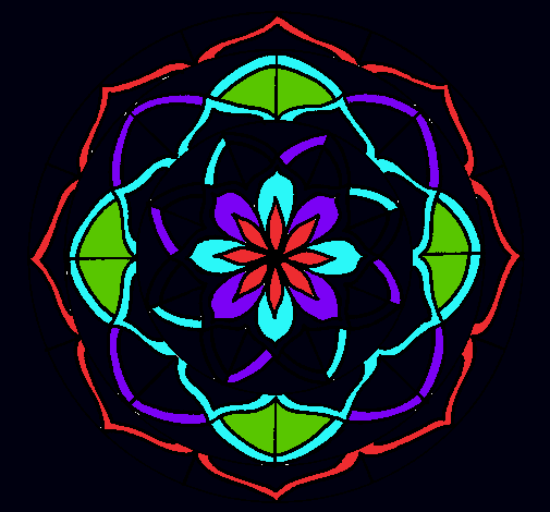 Dibujo Mandala 6 pintado por blanca