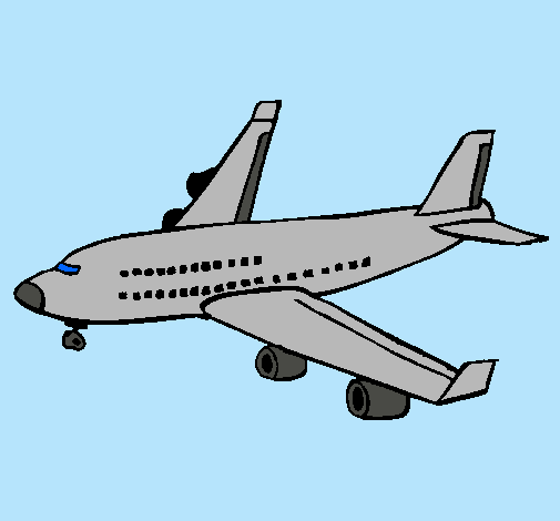 Dibujo Avión de pasajeros pintado por SuPeRnErEa