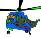 Dibujo Helicóptero al rescate pintado por reew