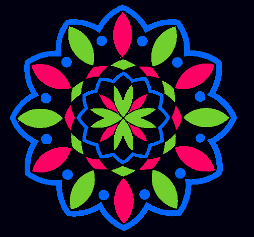 Dibujo Mandala 3 pintado por blanca