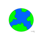 Dibujo Planeta tierra pintado por Miquiela
