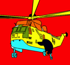 Dibujo Helicóptero al rescate pintado por perrito