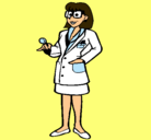 Dibujo Doctora con gafas pintado por sondury