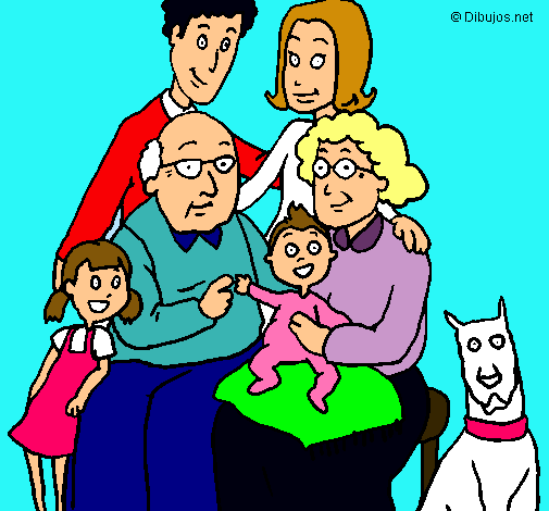 Dibujo Familia pintado por Luli