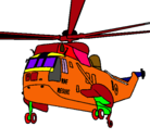 Dibujo Helicóptero al rescate pintado por dienel